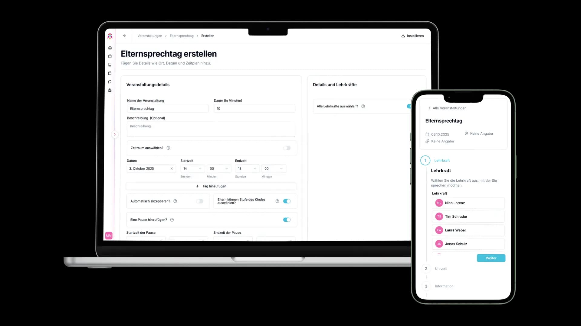 schoolboost digitaler Elternsprechtag für Grundschulen - Online Terminbuchung und -verwaltung für Elterngespräche