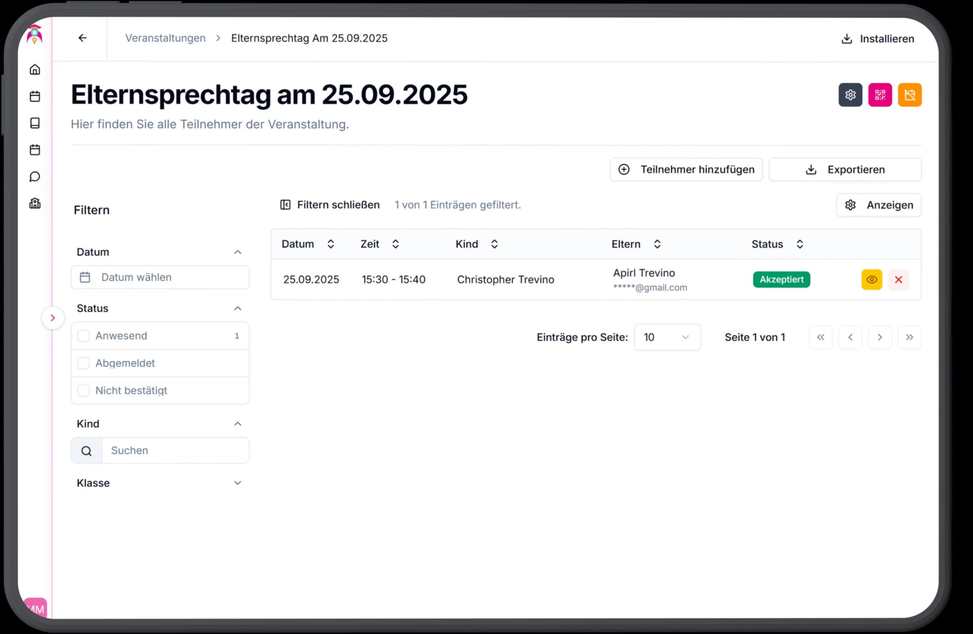 schoolboost digitaler Elternsprechtag Software für Grundschulen - Effiziente Organisation mit automatischer Terminbuchung