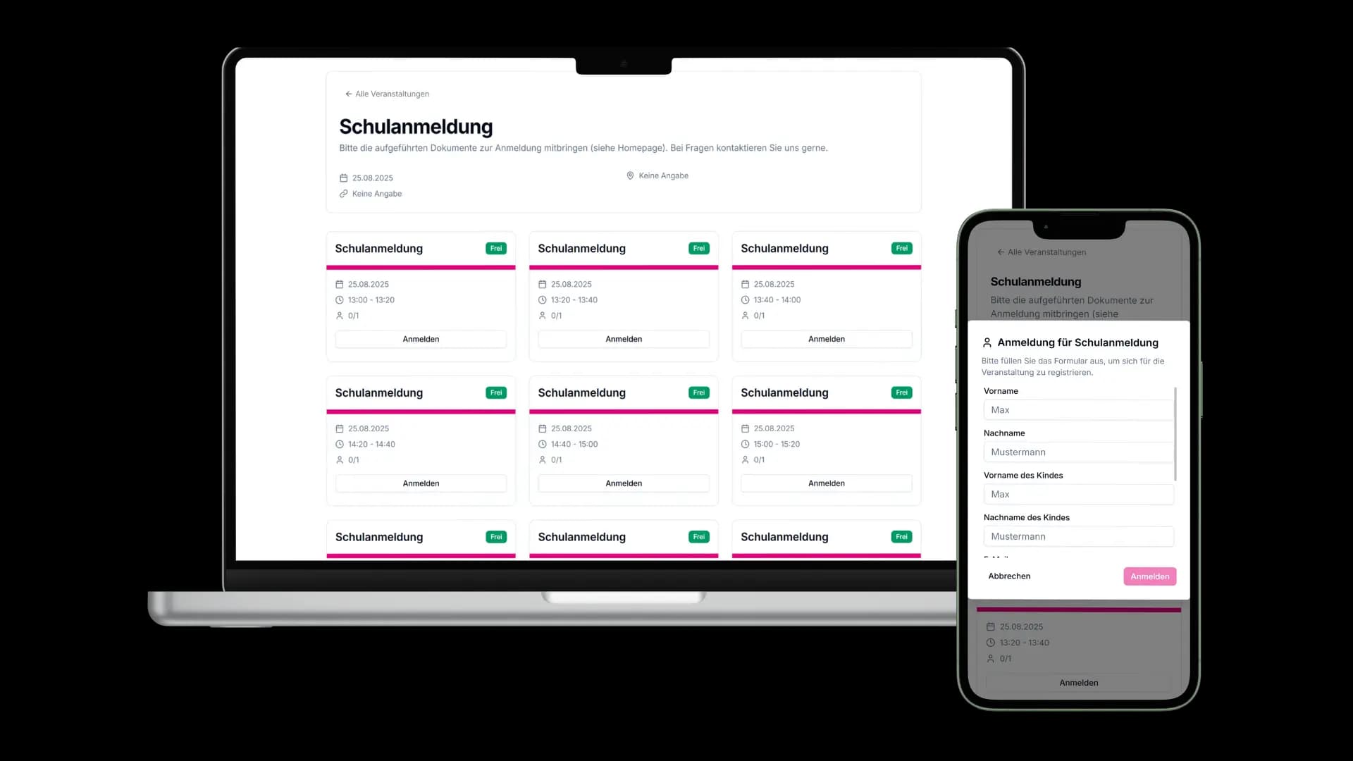 schoolboost digitale Schulanmeldung Software für Grundschulen - Professionelle Online-Terminverwaltung für Eltern und Schulen